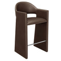 Talia 41 Inch Vegan Leather Bar Stool - Espresso