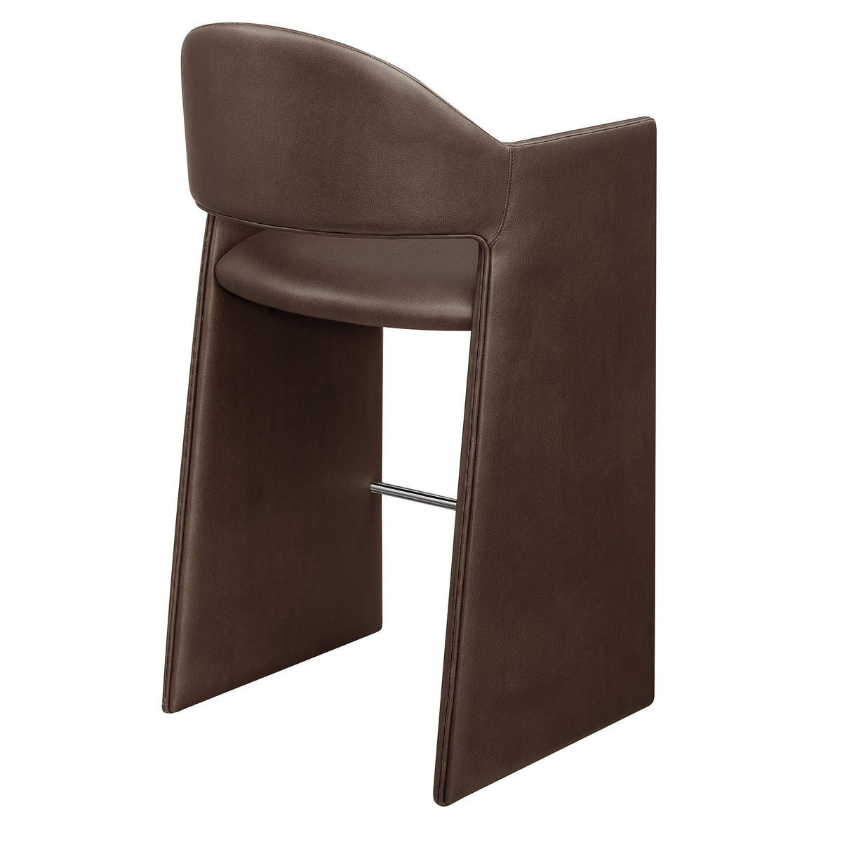 Talia 41 Inch Vegan Leather Bar Stool - Espresso