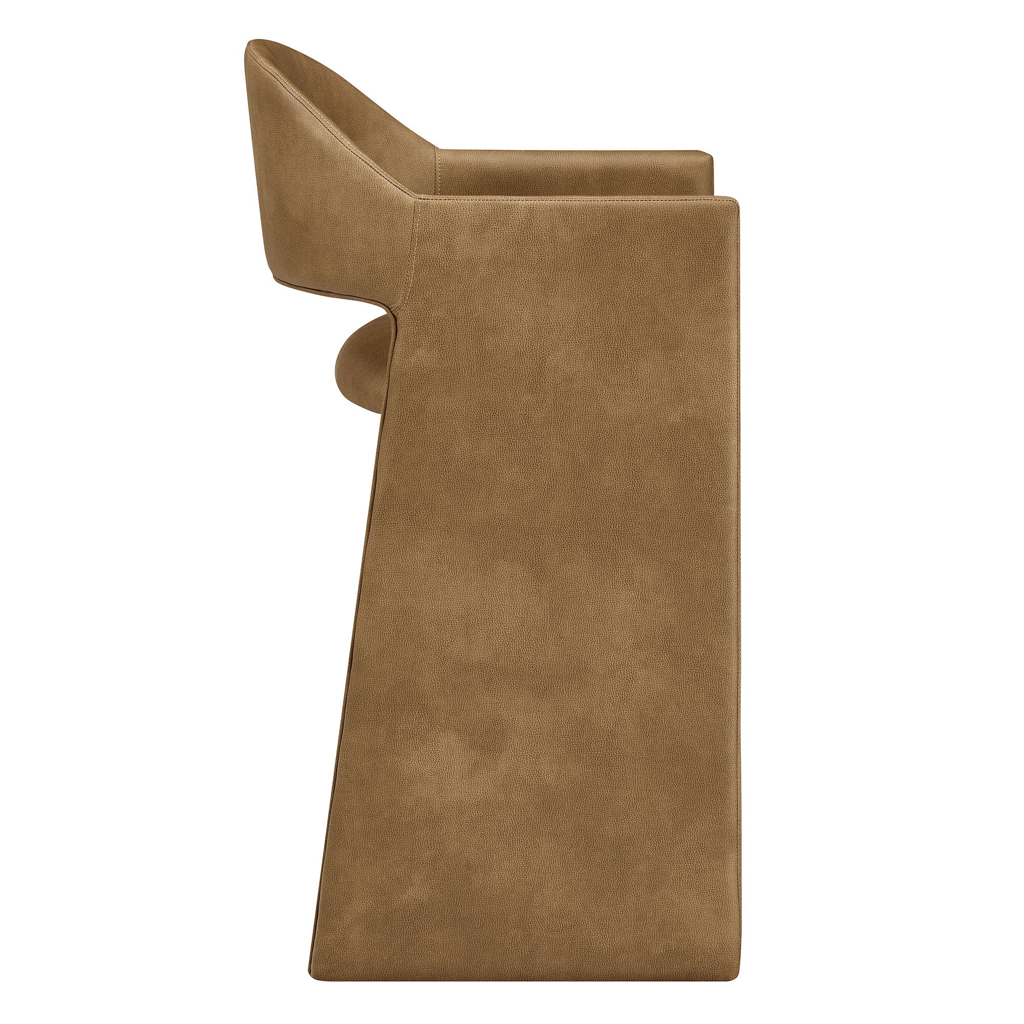 Talia 41 Inch Vegan Leather Bar Stool - Toast