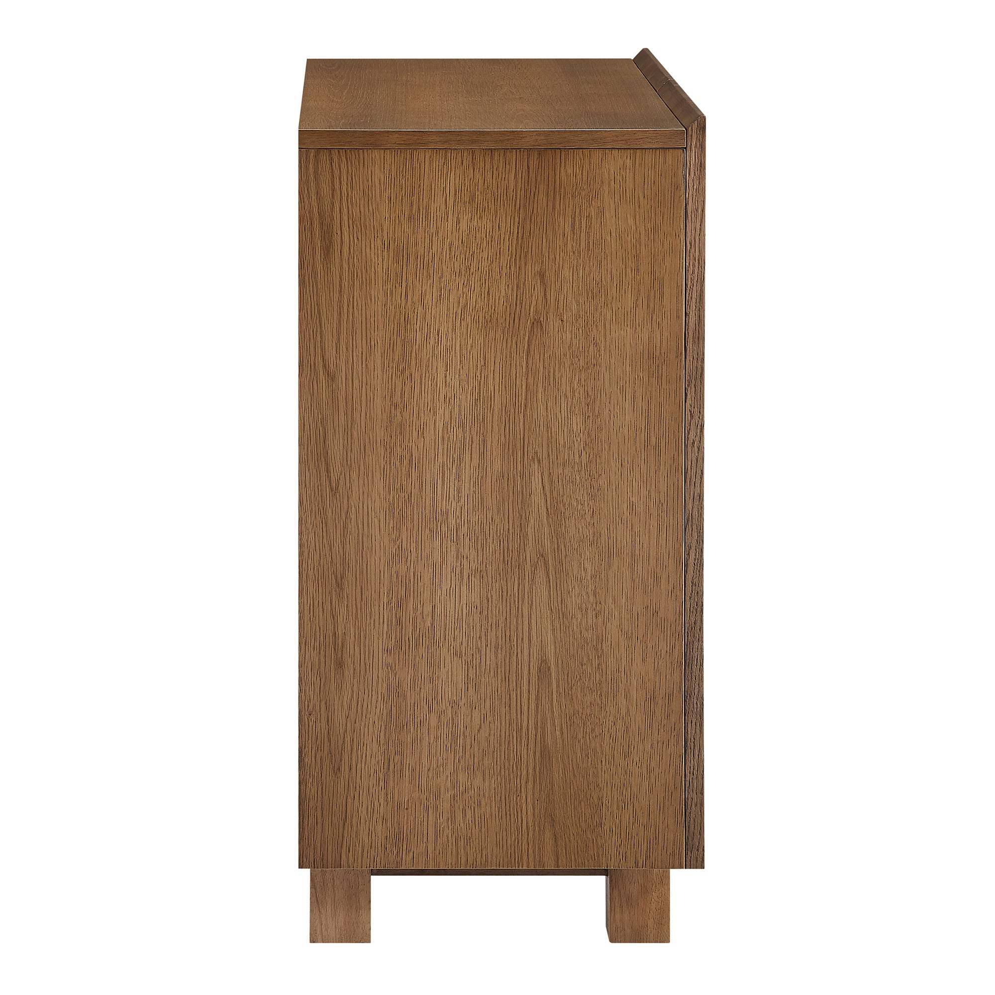 Kline 2-Door Striped Accent Cabinet - Oak Walnut Stripe