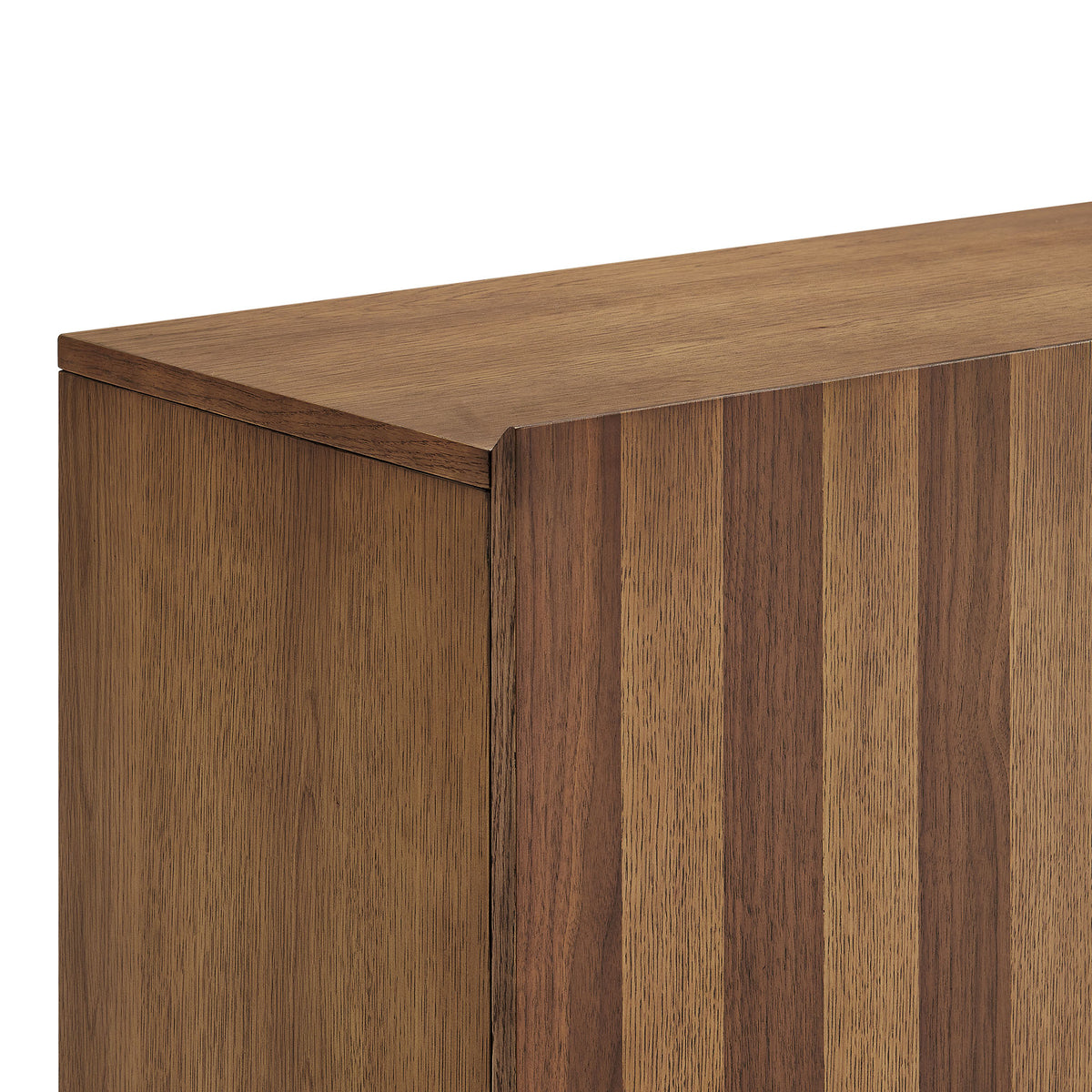 Kline 2-Door Striped Accent Cabinet - Oak Walnut Stripe