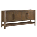 Taschen 4-Door Wood Sideboard Cabinet - Walnut Brown