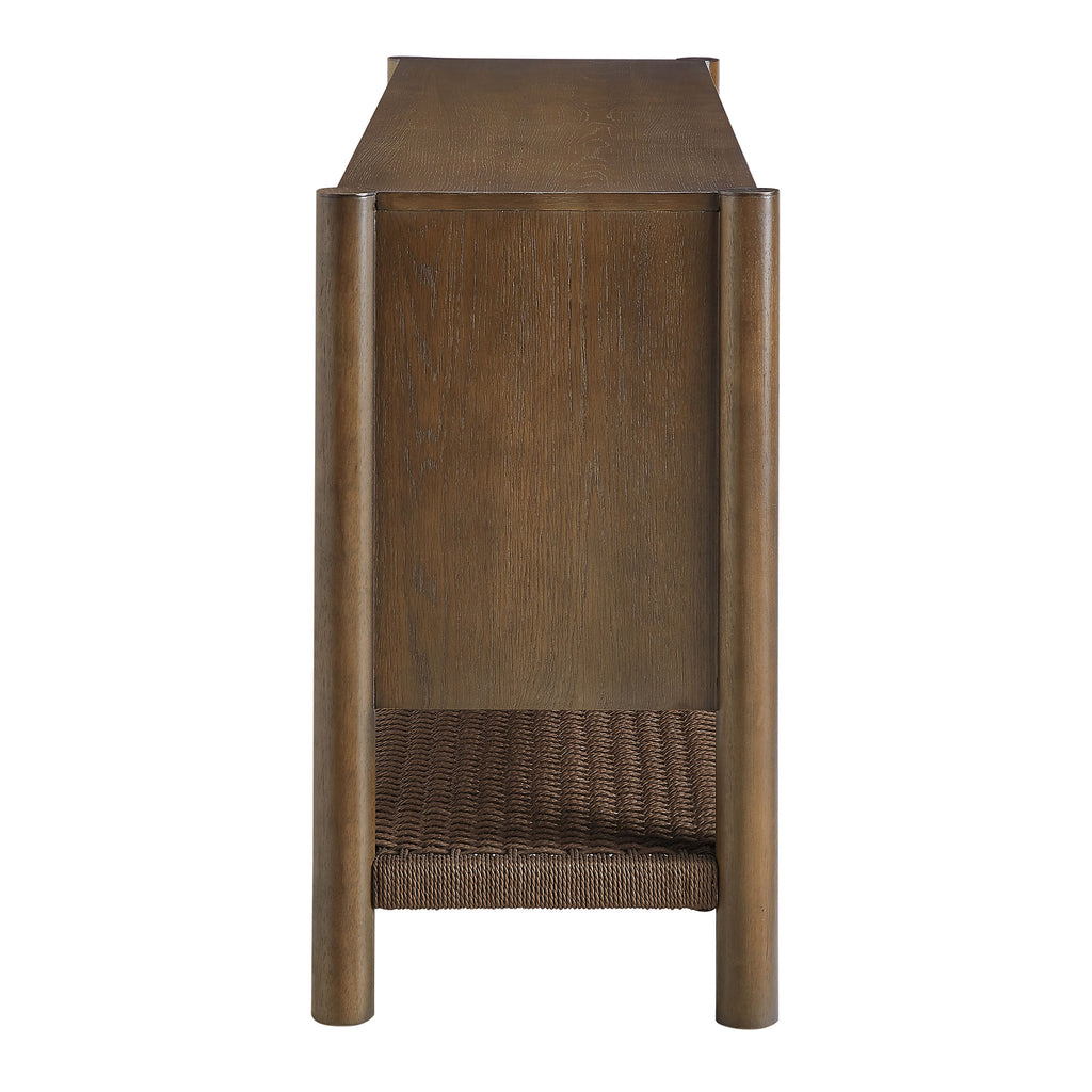 Taschen 4-Door Wood Sideboard Cabinet - Walnut Brown