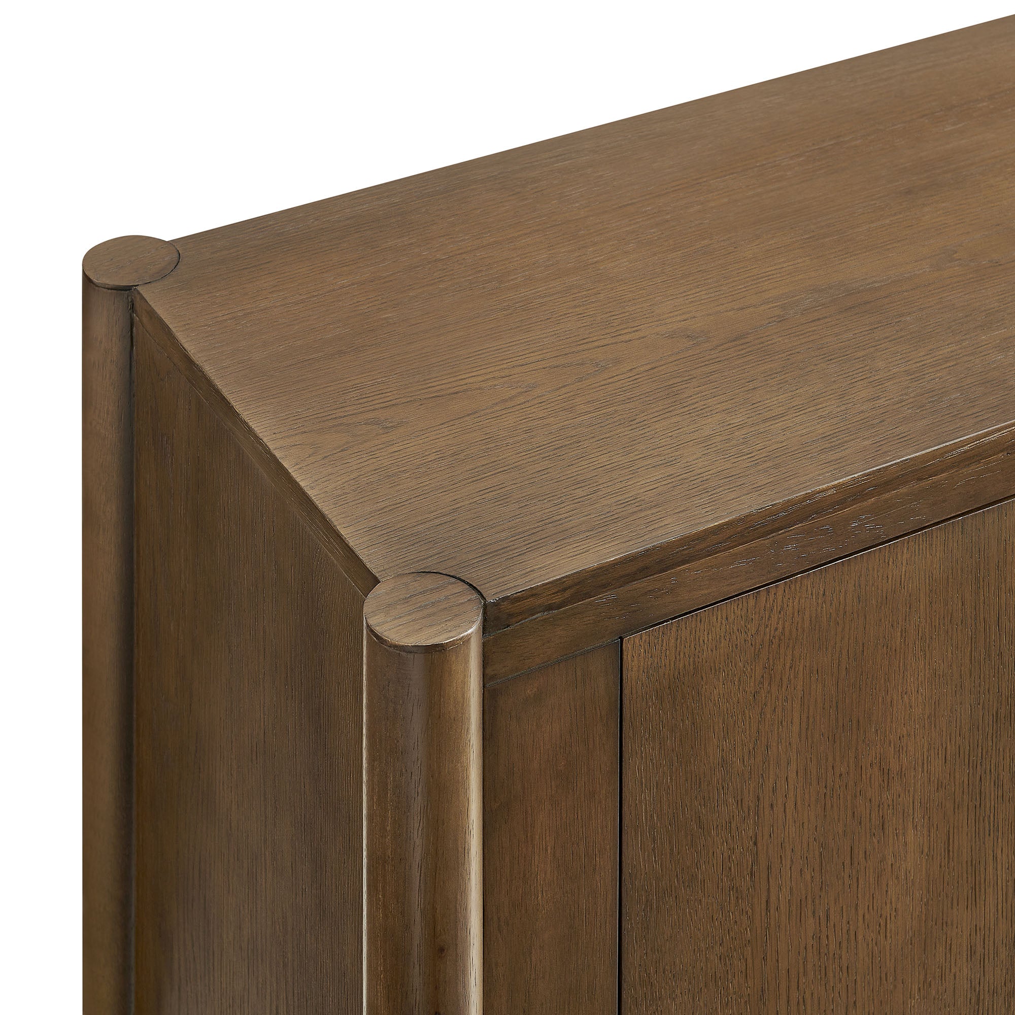 Taschen 4-Door Wood Sideboard Cabinet - Walnut Brown