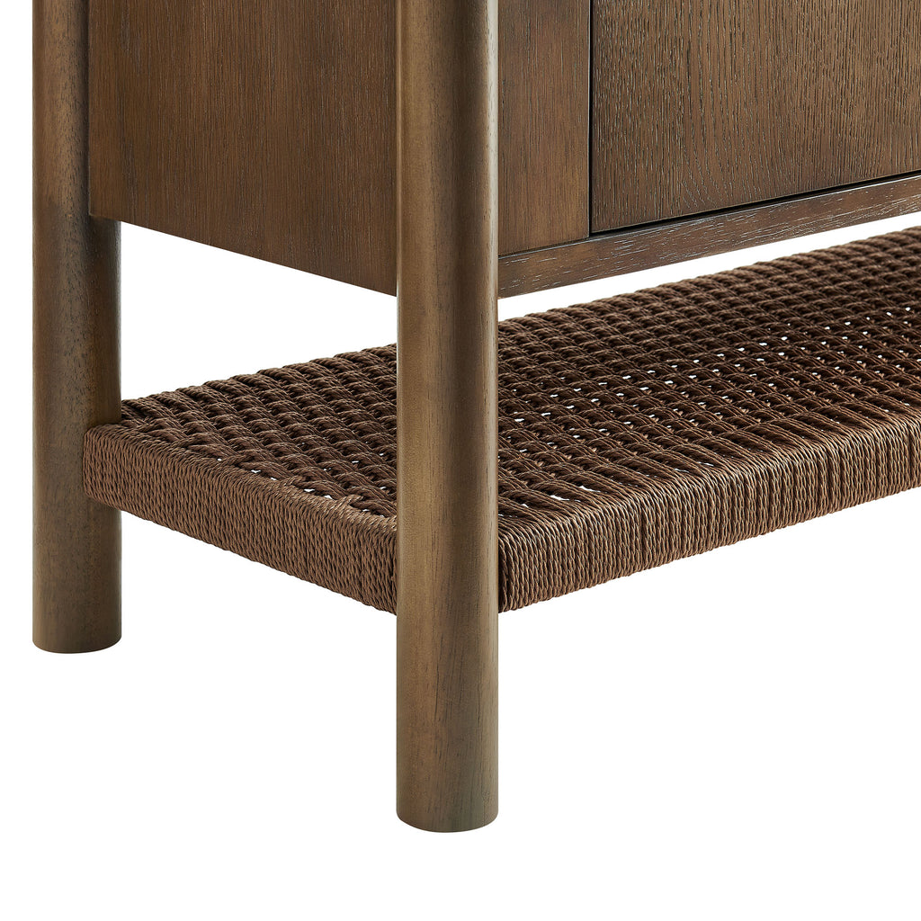 Taschen 4-Door Wood Sideboard Cabinet - Walnut Brown
