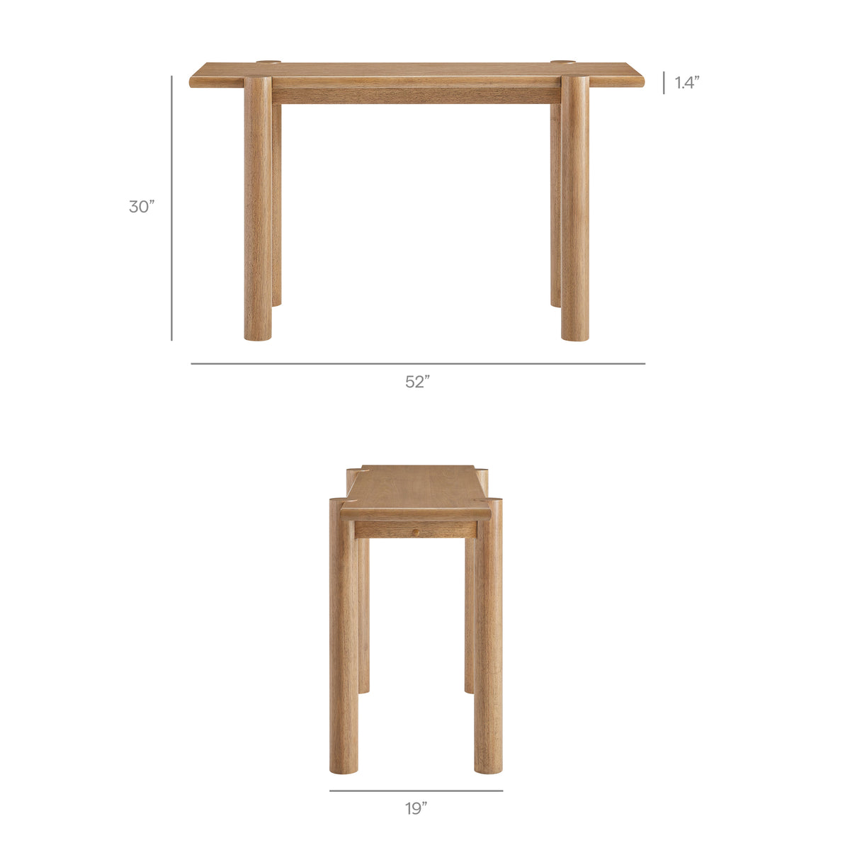 Taschen Console Table - Weathered Oak