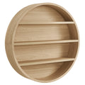 Romy 47" Round Wall Book Shelf - Natural
