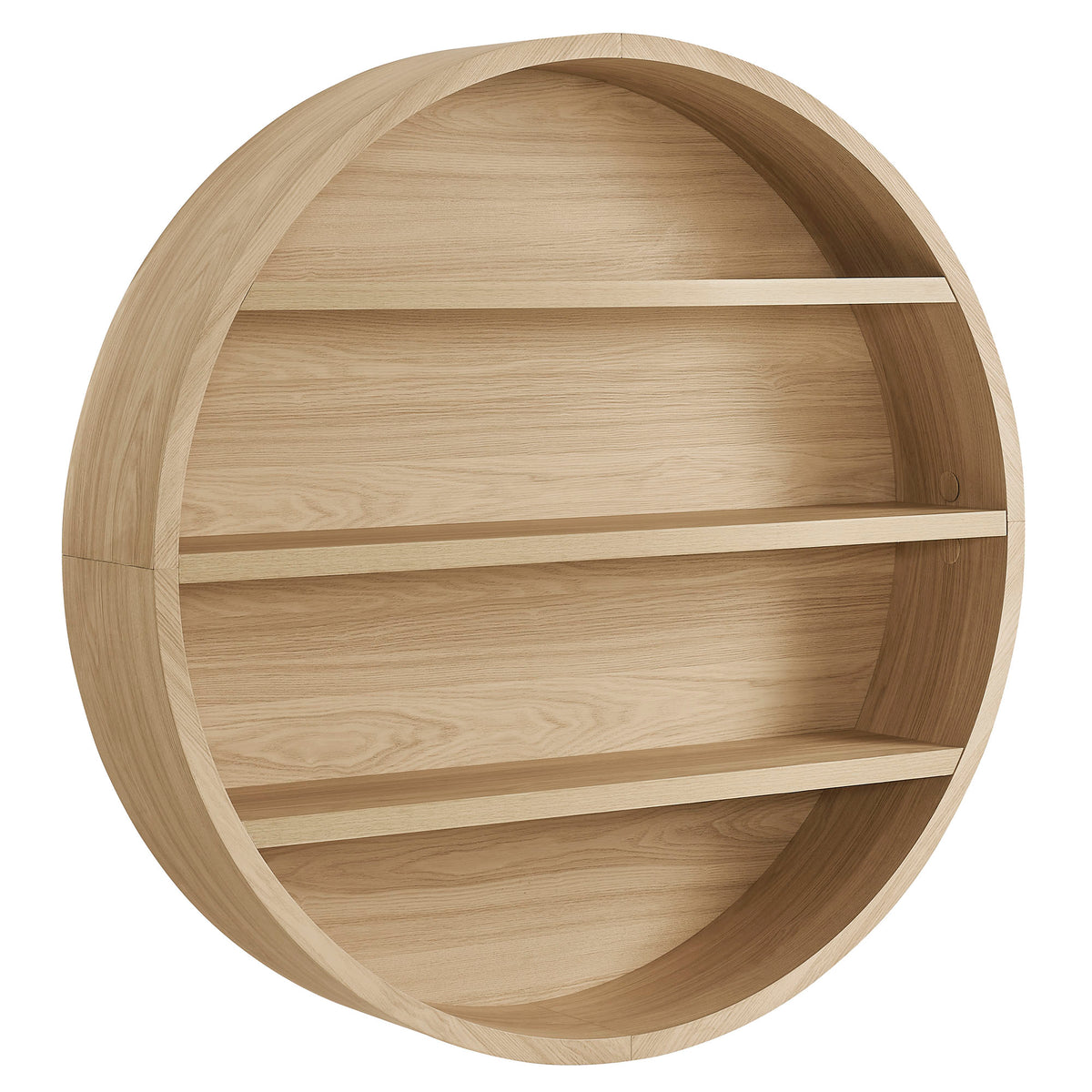 Romy 47" Round Wall Book Shelf - Natural