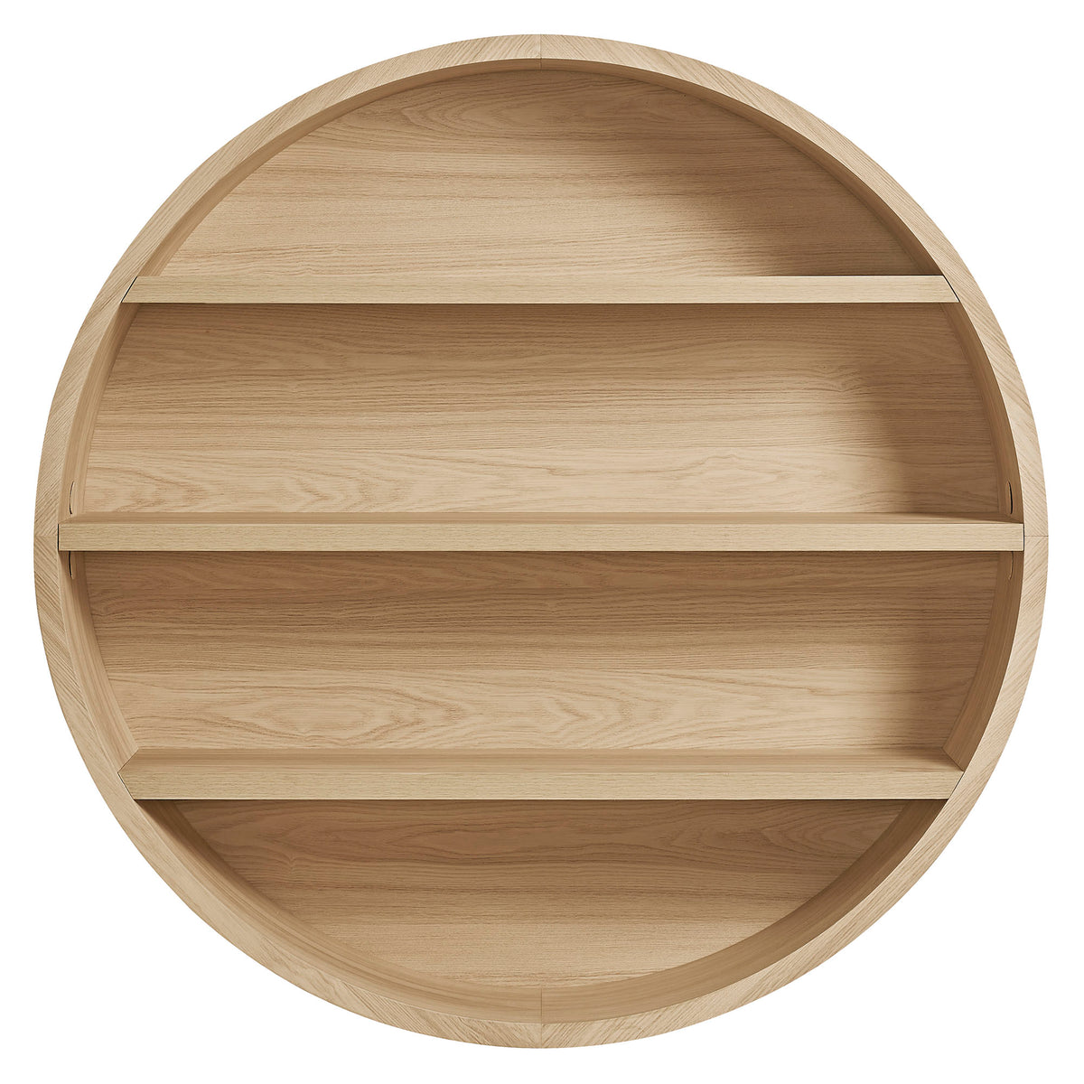 Romy 47" Round Wall Book Shelf - Natural