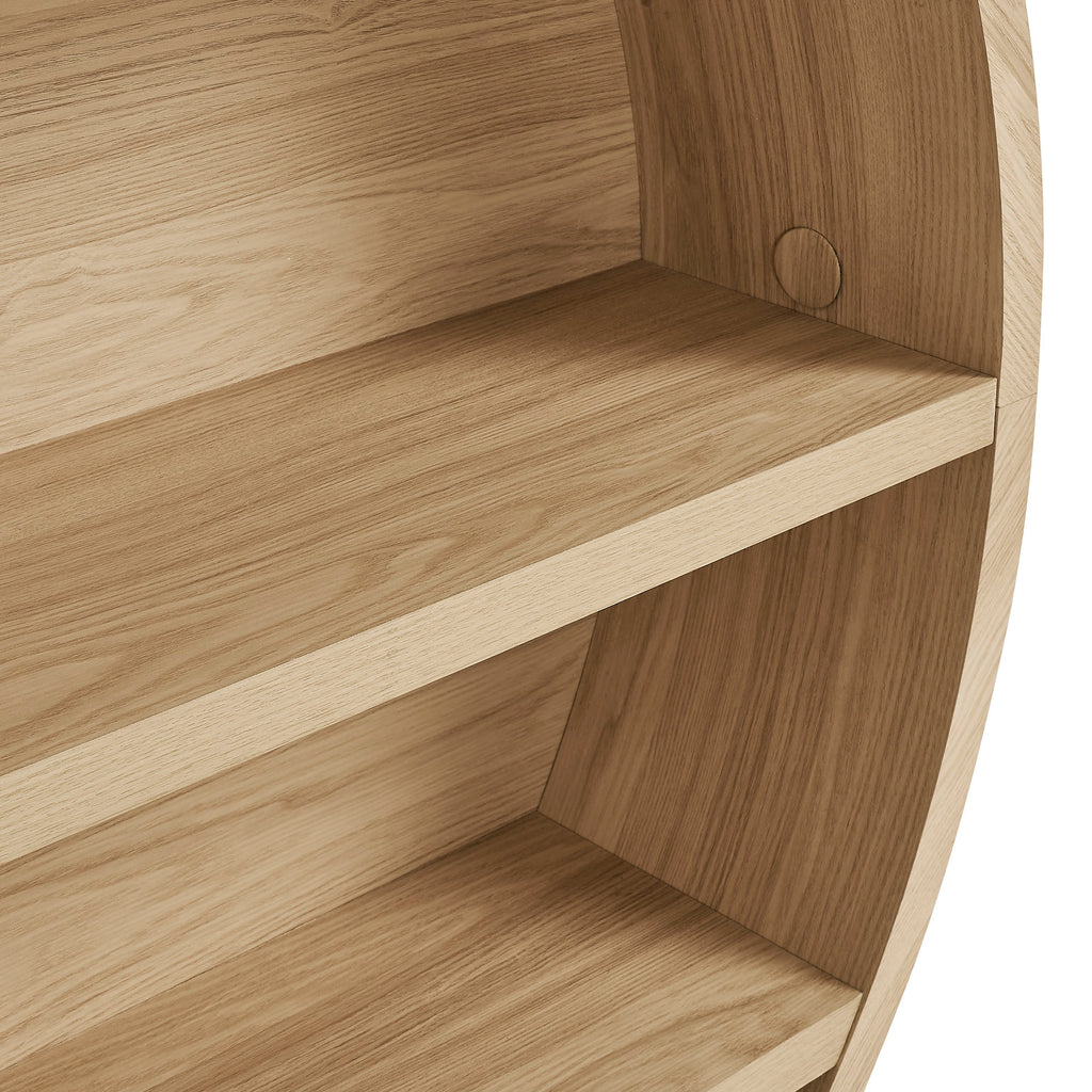 Romy 47" Round Wall Book Shelf - Natural