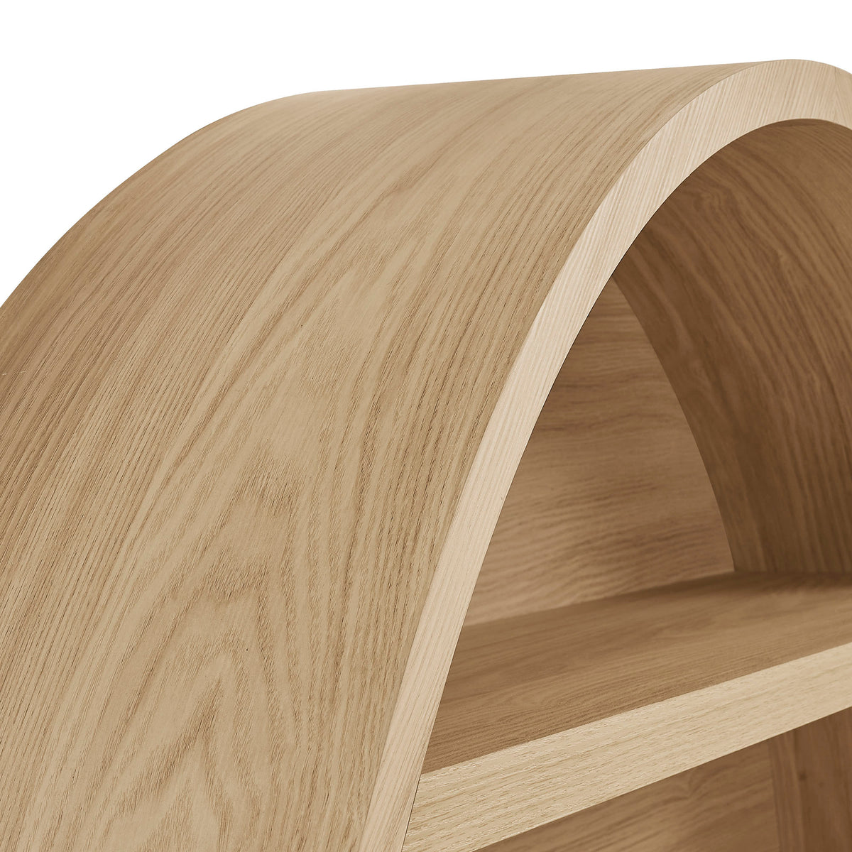 Romy 47" Round Wall Book Shelf - Natural