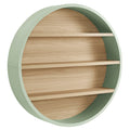 Romy 47" Round Wall Book Shelf - Sage Natural