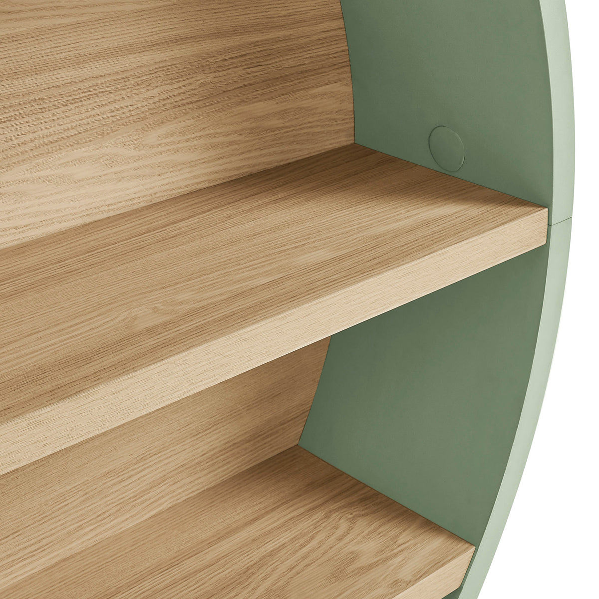 Romy 47" Round Wall Book Shelf - Sage Natural