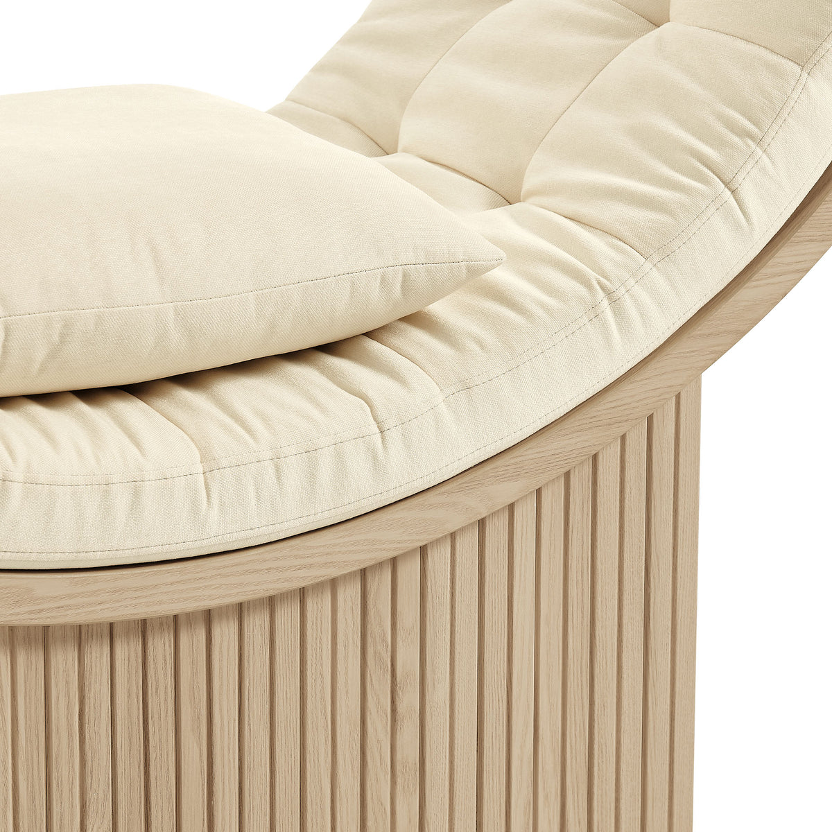 Aperture Round Alcove Accent Chair - Natural Ivory