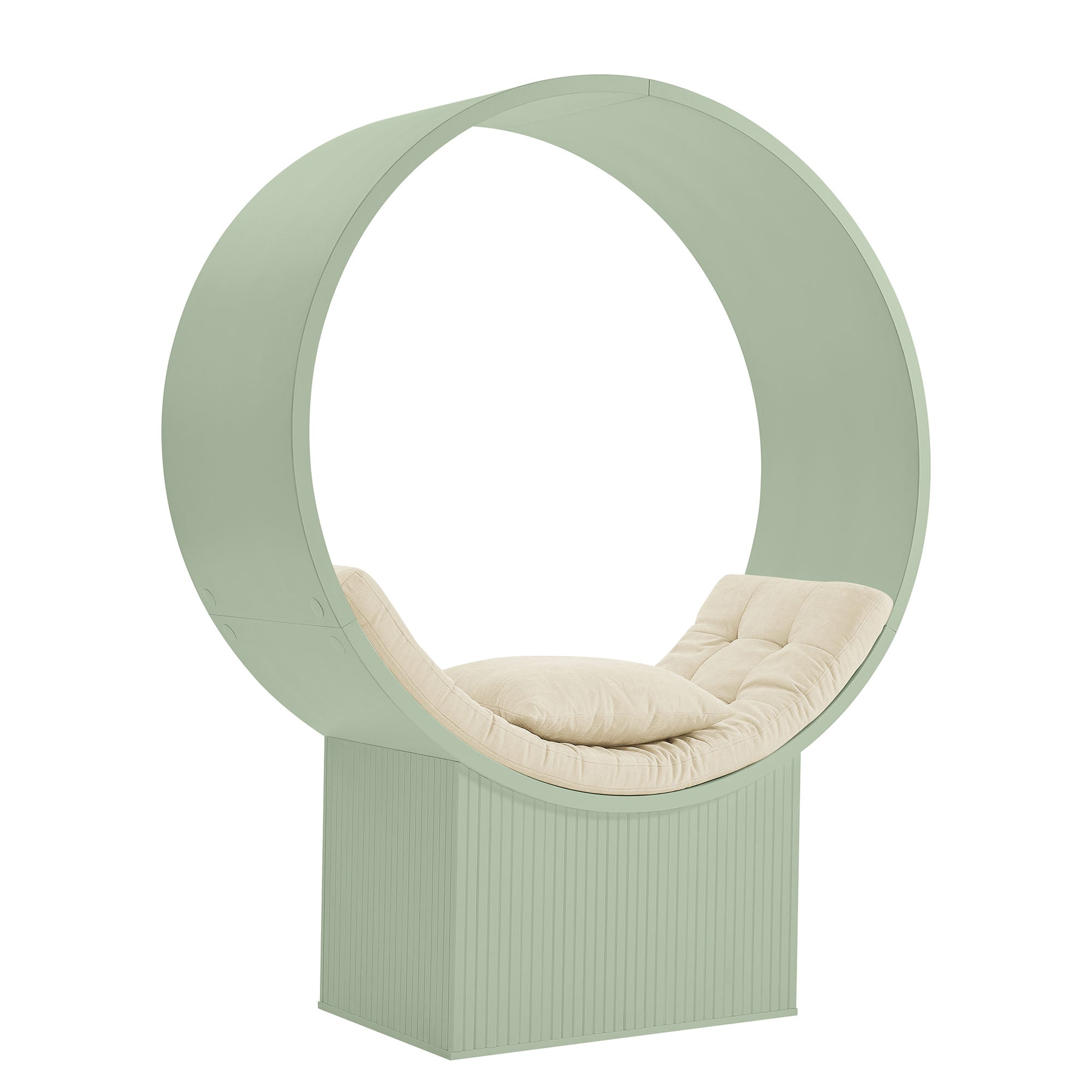 Aperture Round Alcove Accent Chair - Sage Ivory
