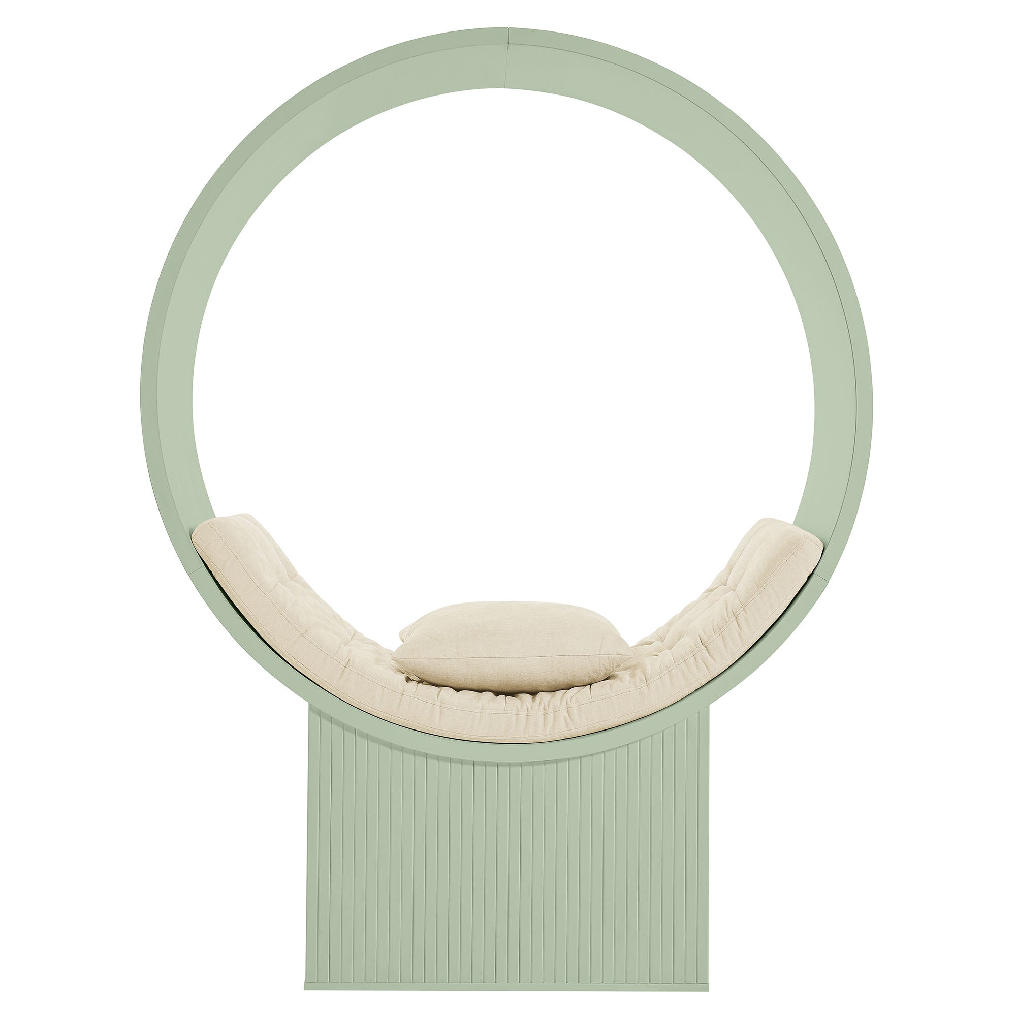 Aperture Round Alcove Accent Chair - Sage Ivory