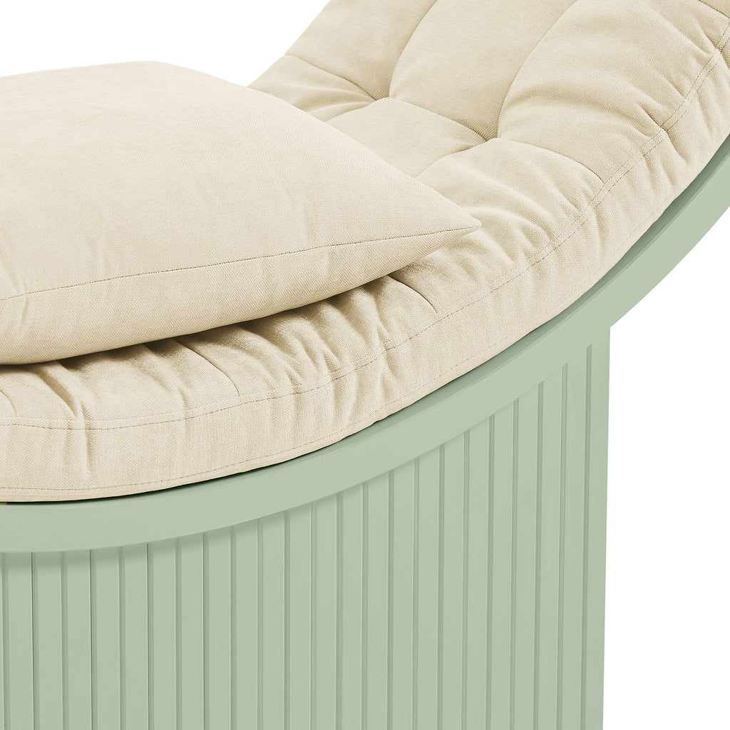 Aperture Round Alcove Accent Chair - Sage Ivory