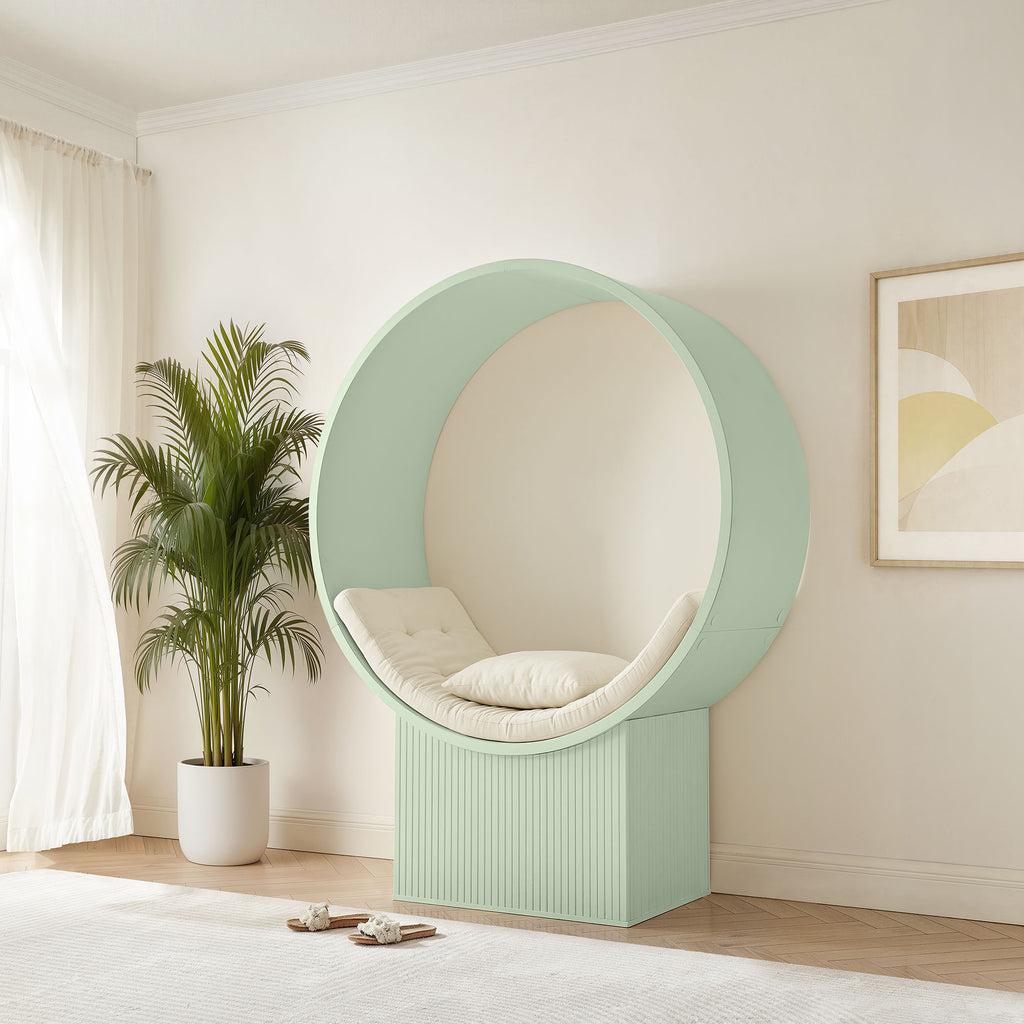 Aperture Round Alcove Accent Chair - Sage Ivory