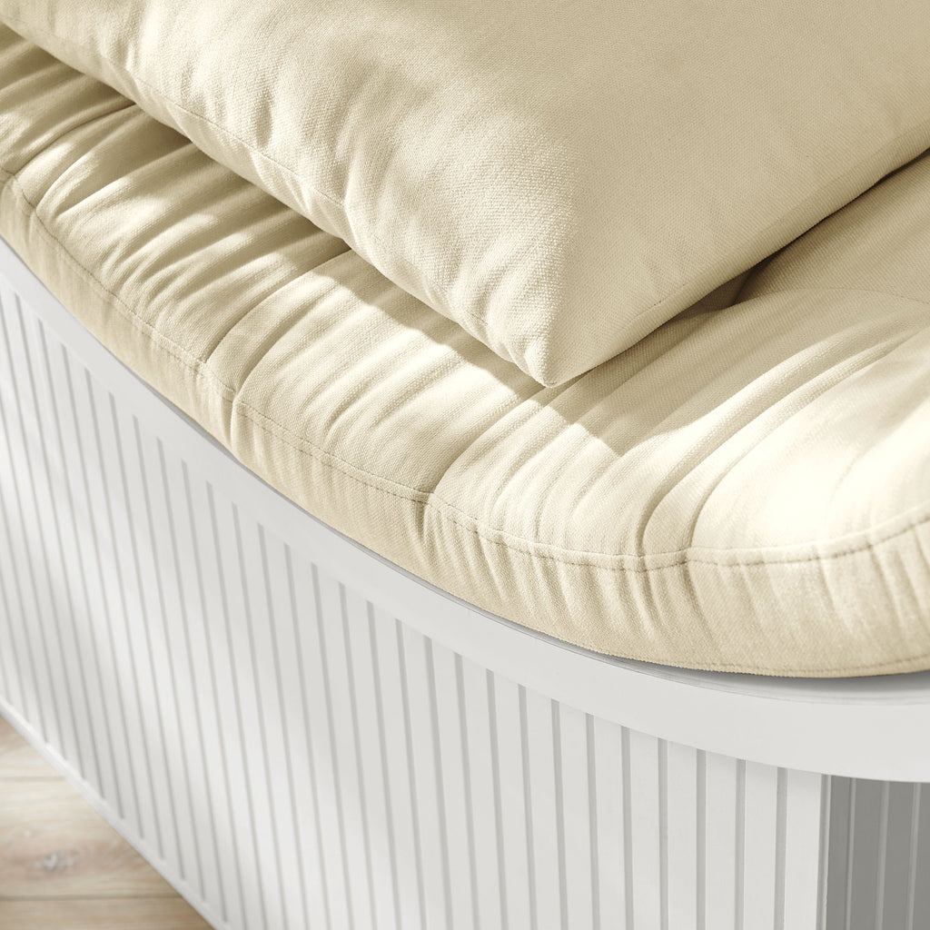 Aperture Round Alcove Accent Chair - White Ivory