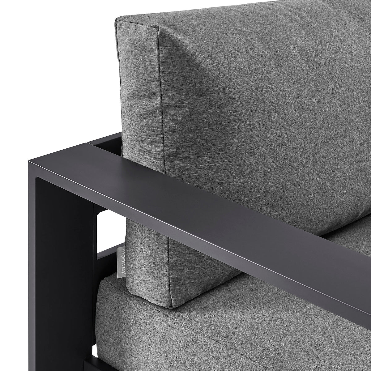 Tahoe Outdoor Patio Powder-Coated Aluminum Swivel Armchair - Gray Charcoal