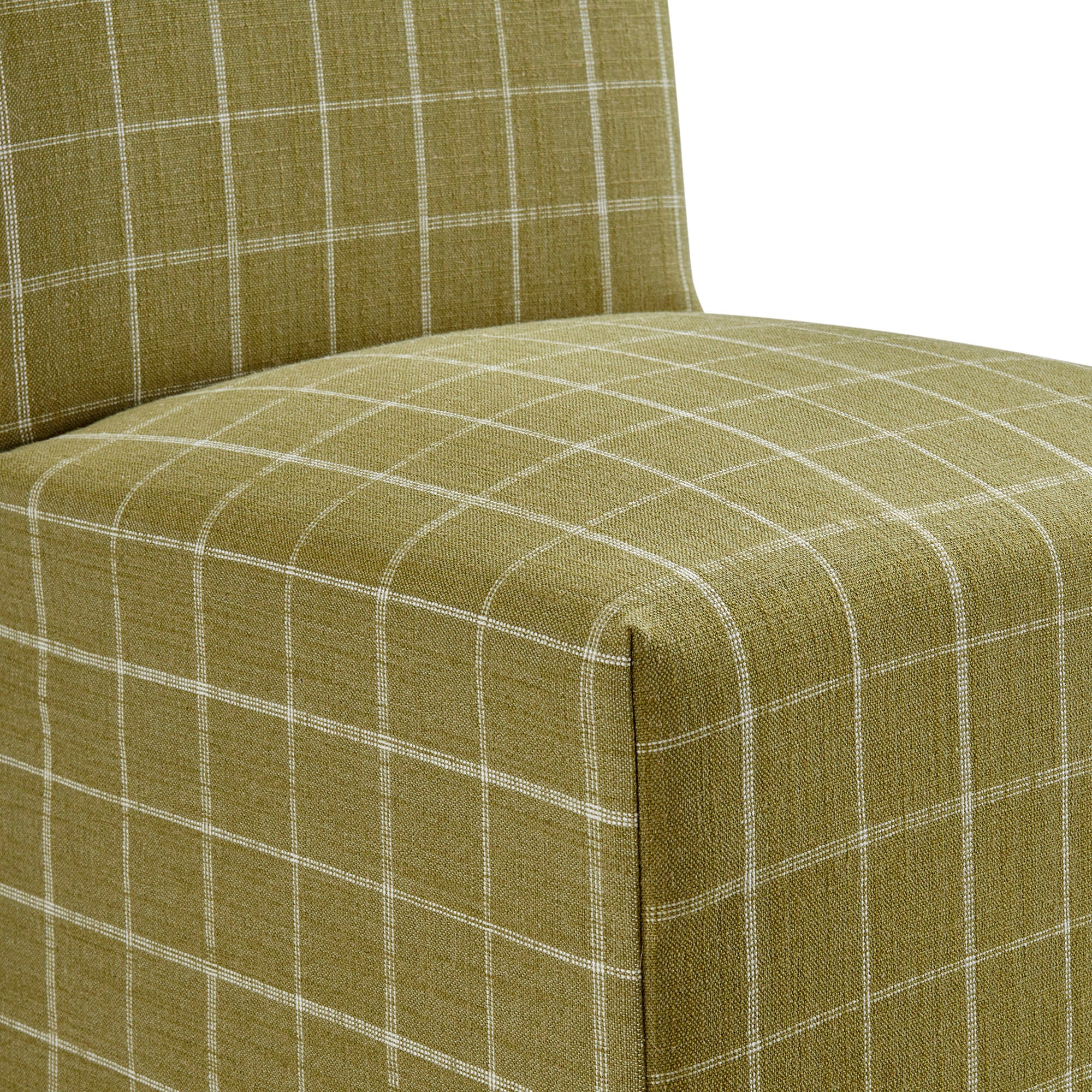 Aster Linen Cotton Blend Slipcovered Dining Chairs Set of 2 - Artichoke Windowpane Check