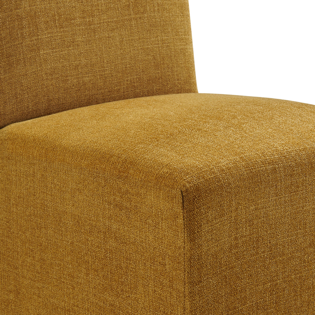 Aster Slub Weave Fabric Slipcovered Dining Chairs Set of 2 - Copper