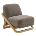 Vander Textured Fabric Accent Chair - Chestnut Earth