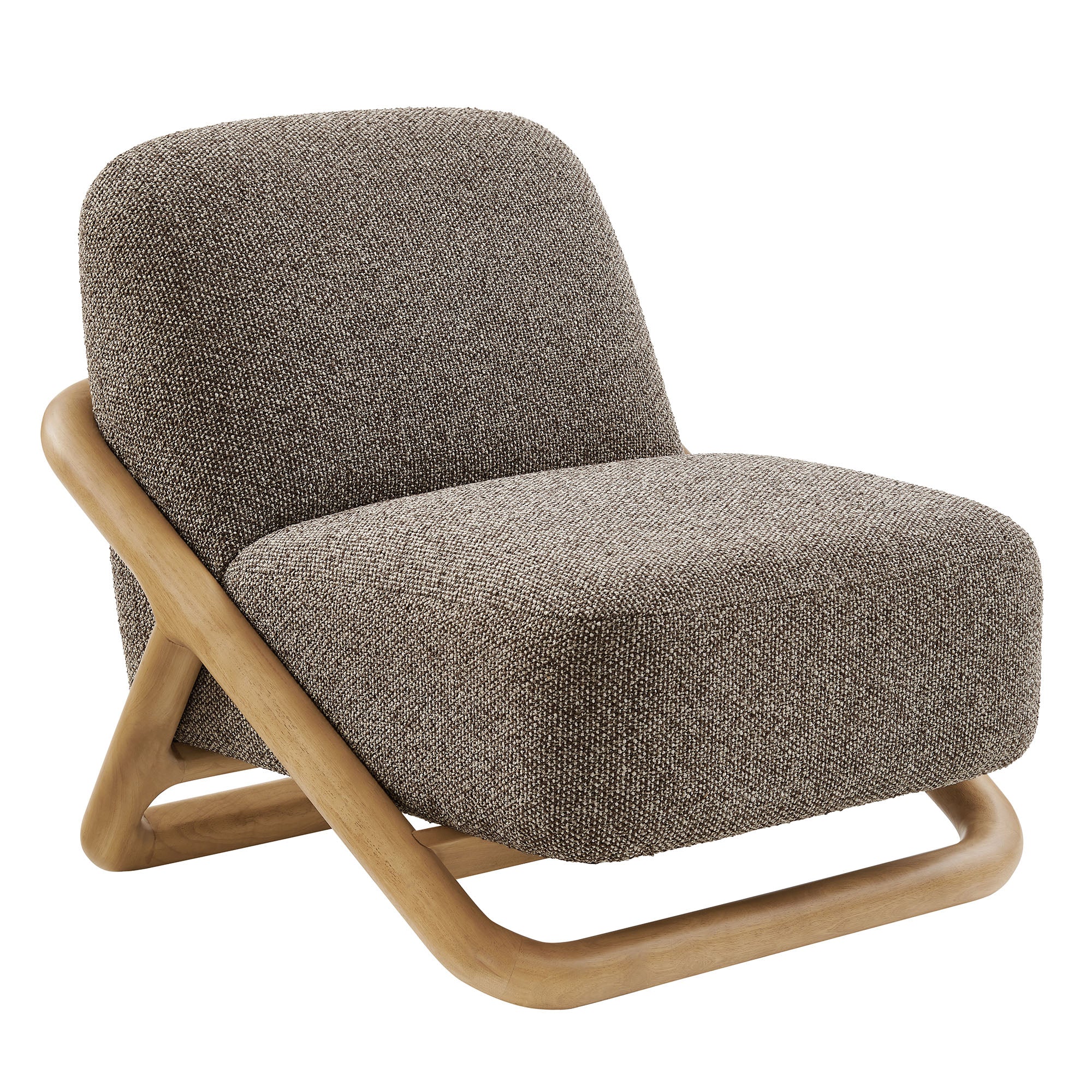 Vander Textured Fabric Accent Chair - Chestnut Earth