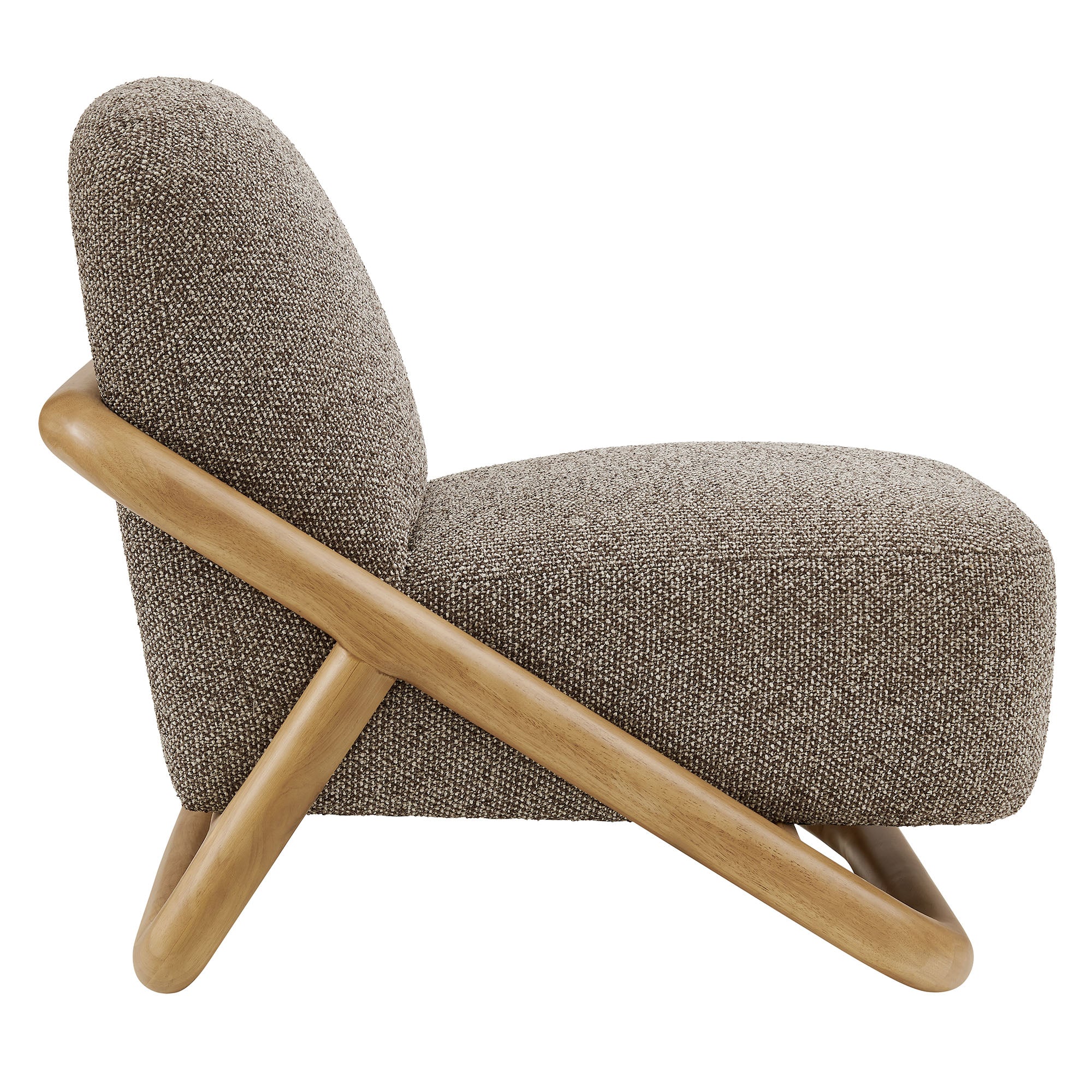 Vander Textured Fabric Accent Chair - Chestnut Earth