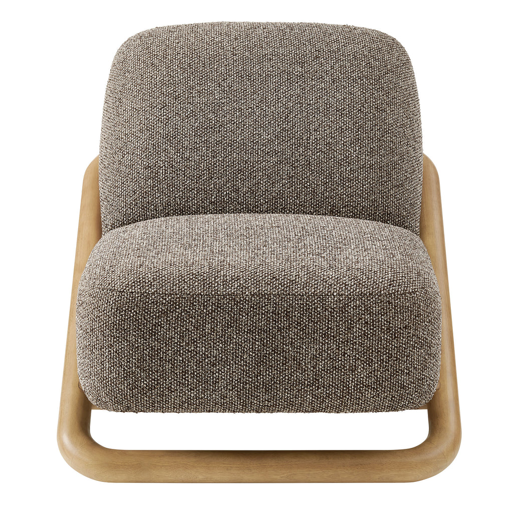 Vander Textured Fabric Accent Chair - Chestnut Earth