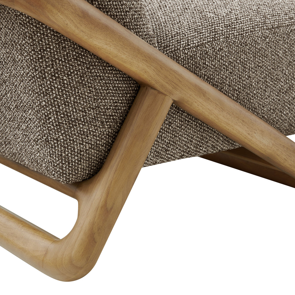 Vander Textured Fabric Accent Chair - Chestnut Earth