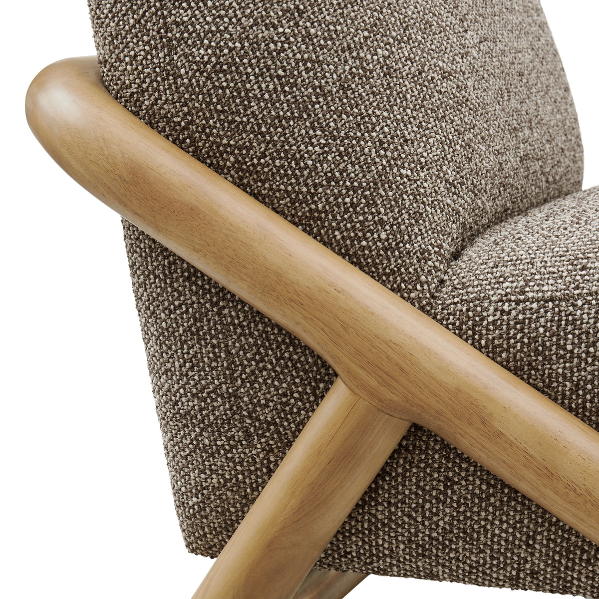 Vander Textured Fabric Accent Chair - Chestnut Earth