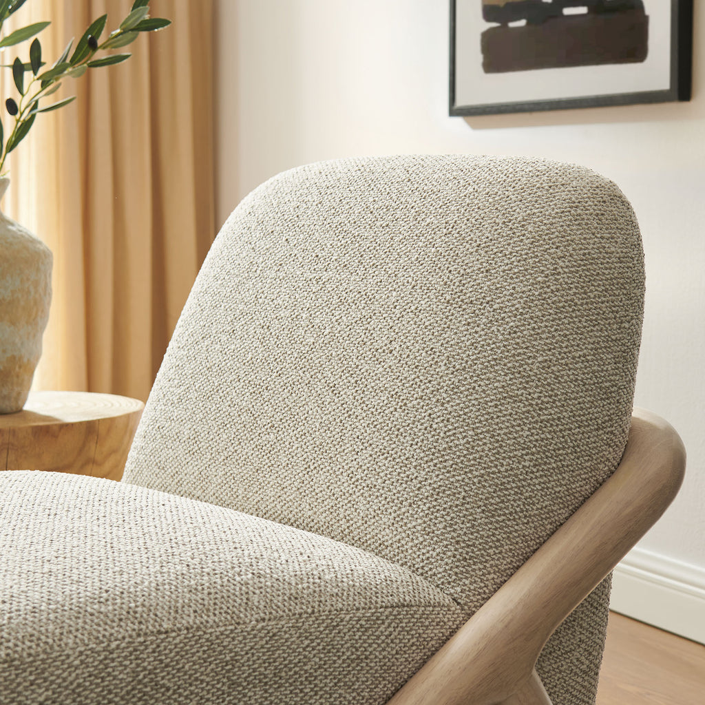 Vander Textured Fabric Accent Chair - Oak Marble (EEI-7773-OAK-MRB)