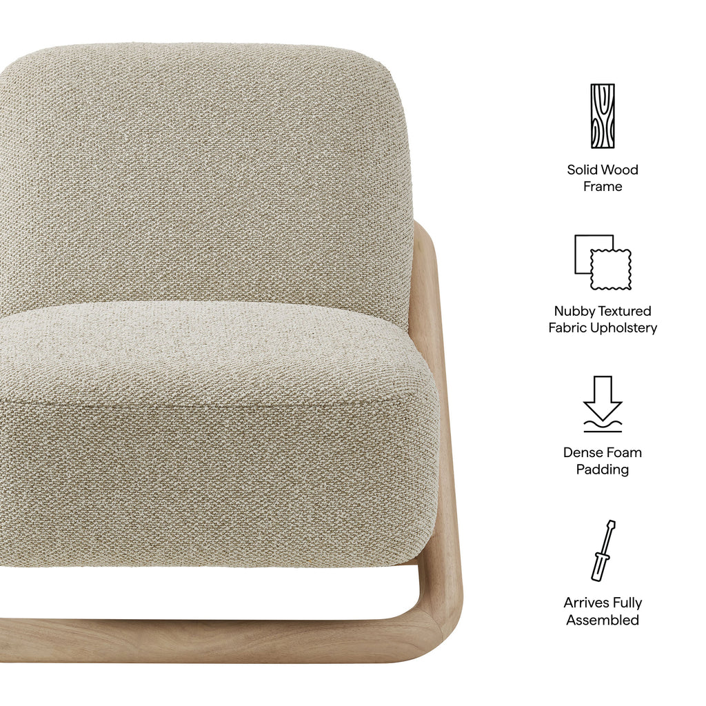 Vander Textured Fabric Accent Chair - Oak Marble (EEI-7773-OAK-MRB)