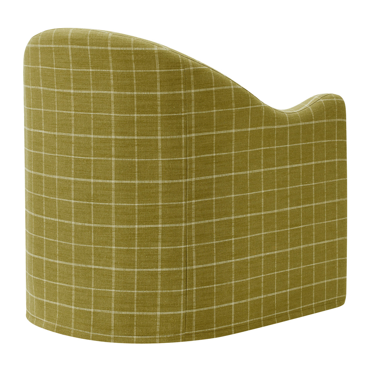 Bardot Slipcovered Linen Blend Accent Chair - Artichoke Windowpane Check