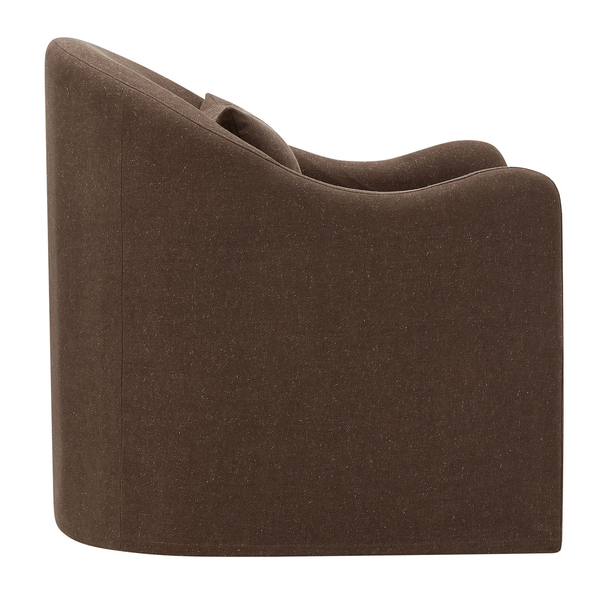 Bardot Slipcovered Linen Blend Accent Chair - Cocoa