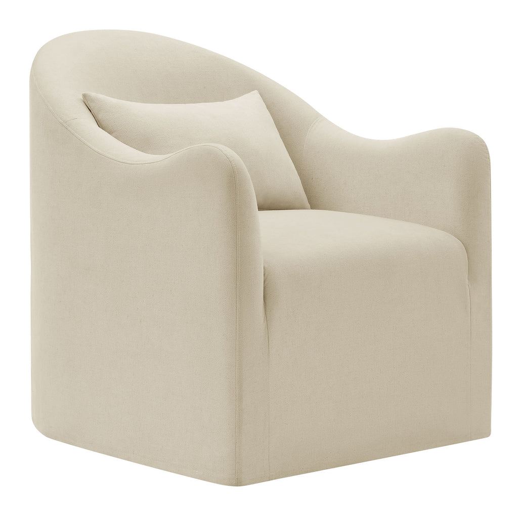 Bardot Slipcovered Linen Blend Accent Chair