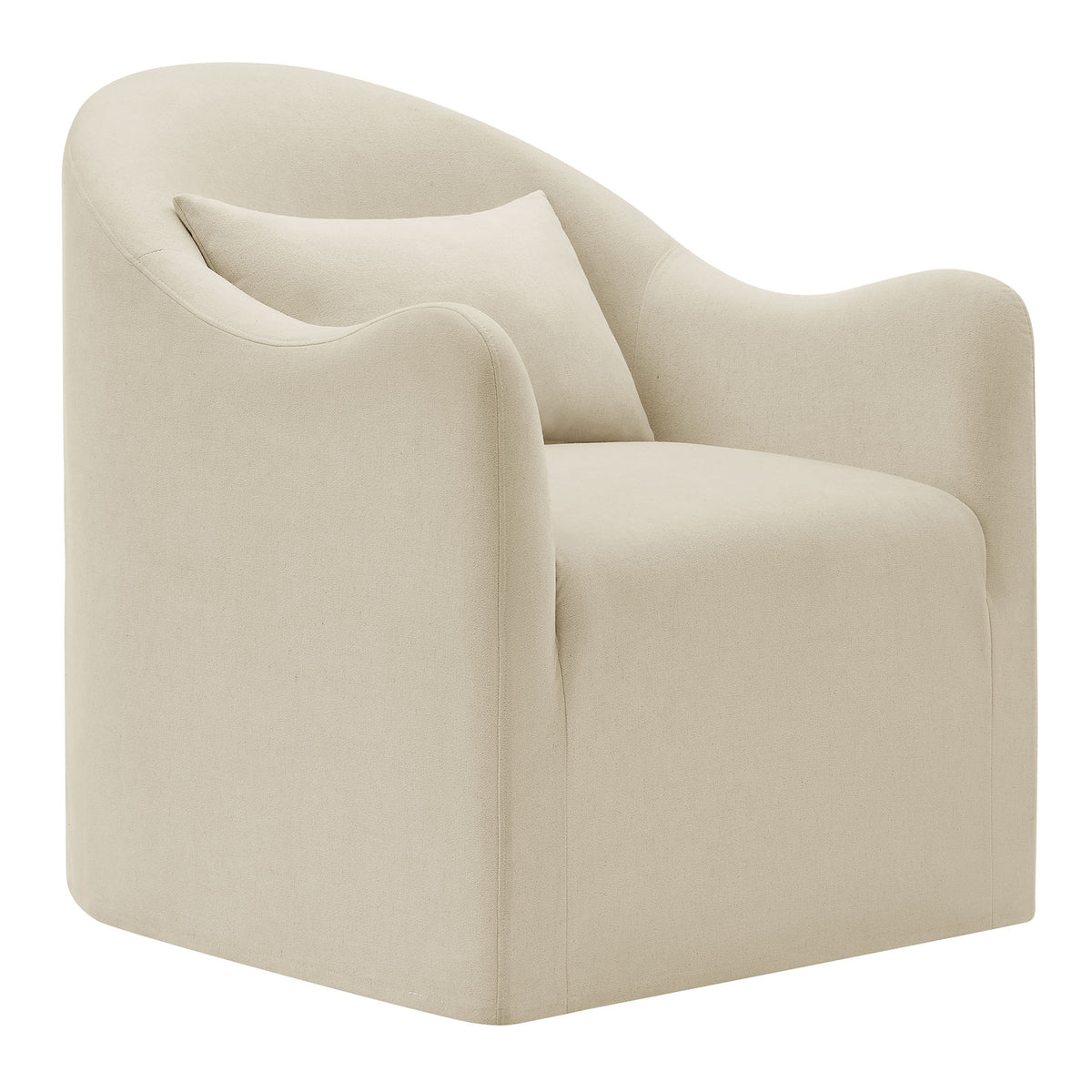 Bardot Slipcovered Linen Blend Accent Chair