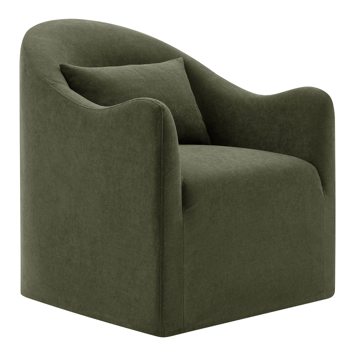 Bardot Slipcovered Linen Blend Accent Chair - Sage