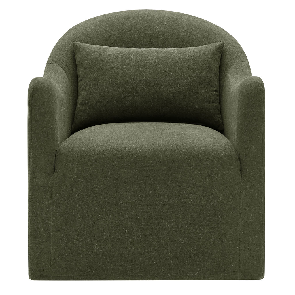 Bardot Slipcovered Linen Blend Accent Chair - Sage