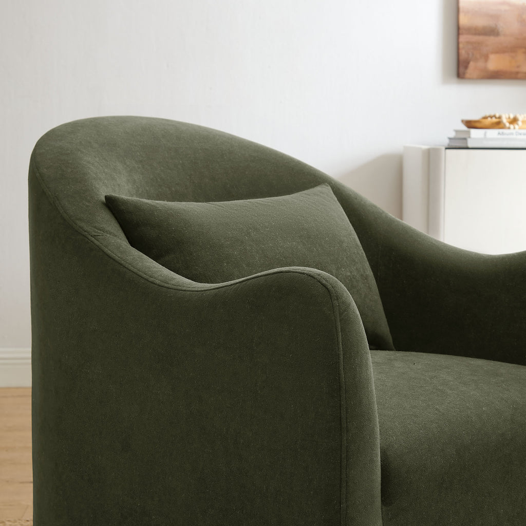 Bardot Slipcovered Linen Blend Accent Chair - Sage
