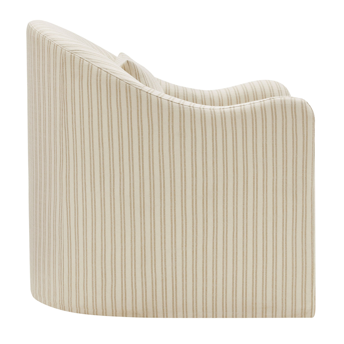Bardot Slipcovered Striped Accent Chair - Oatmeal Stripe