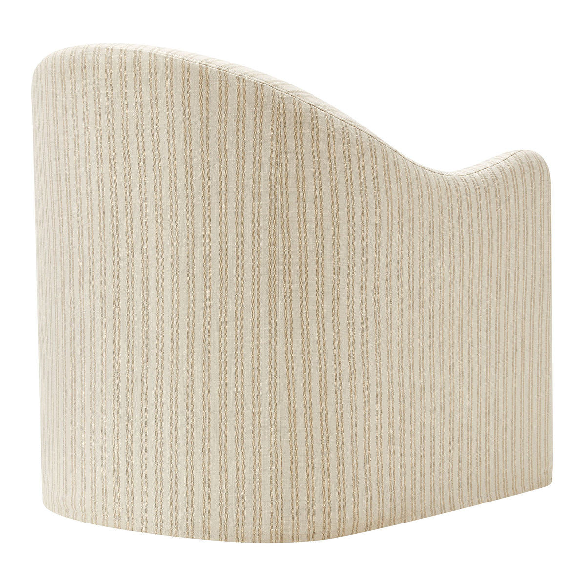 Bardot Slipcovered Striped Accent Chair - Oatmeal Stripe