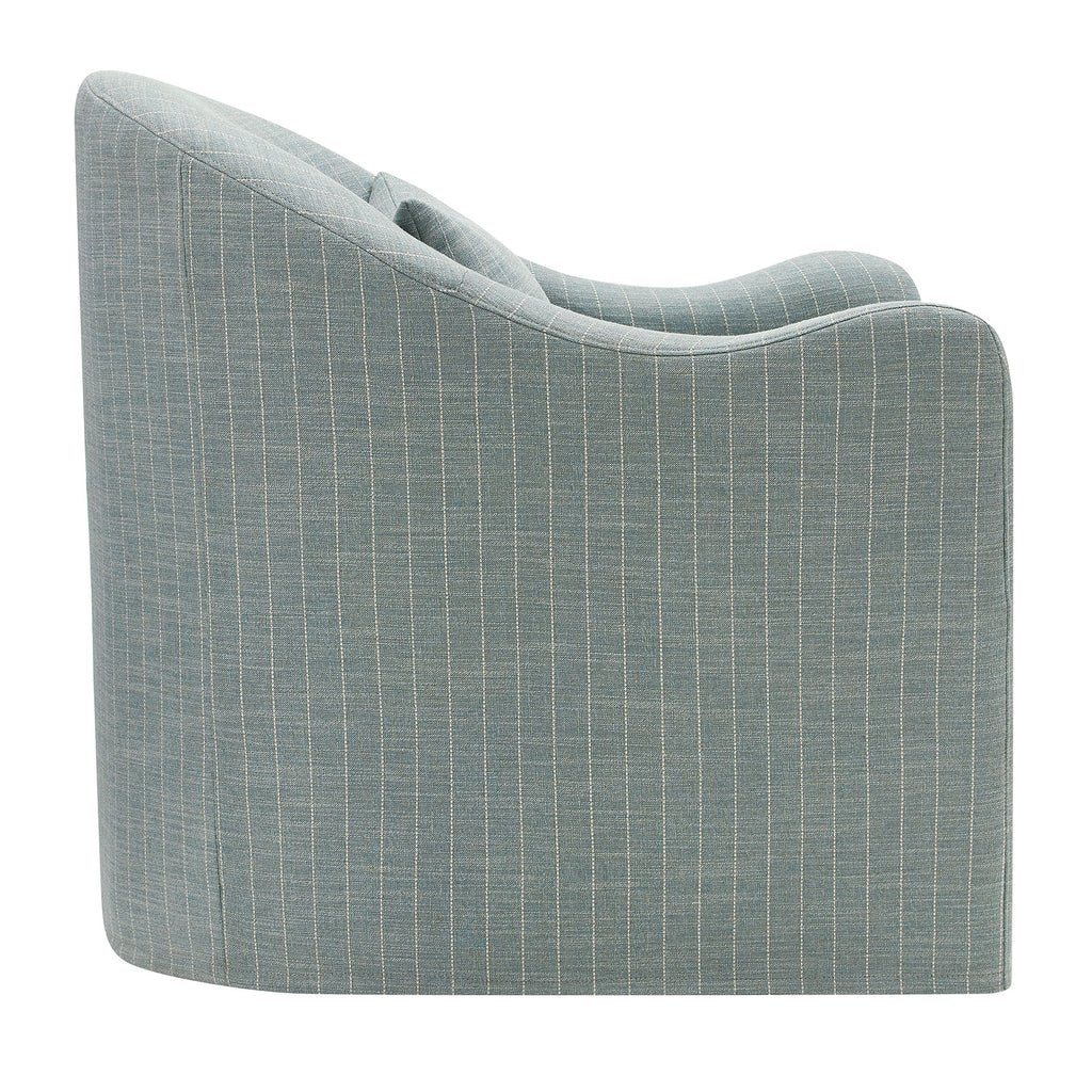Bardot Slipcovered Striped Accent Chair - Spa Blue Stripe