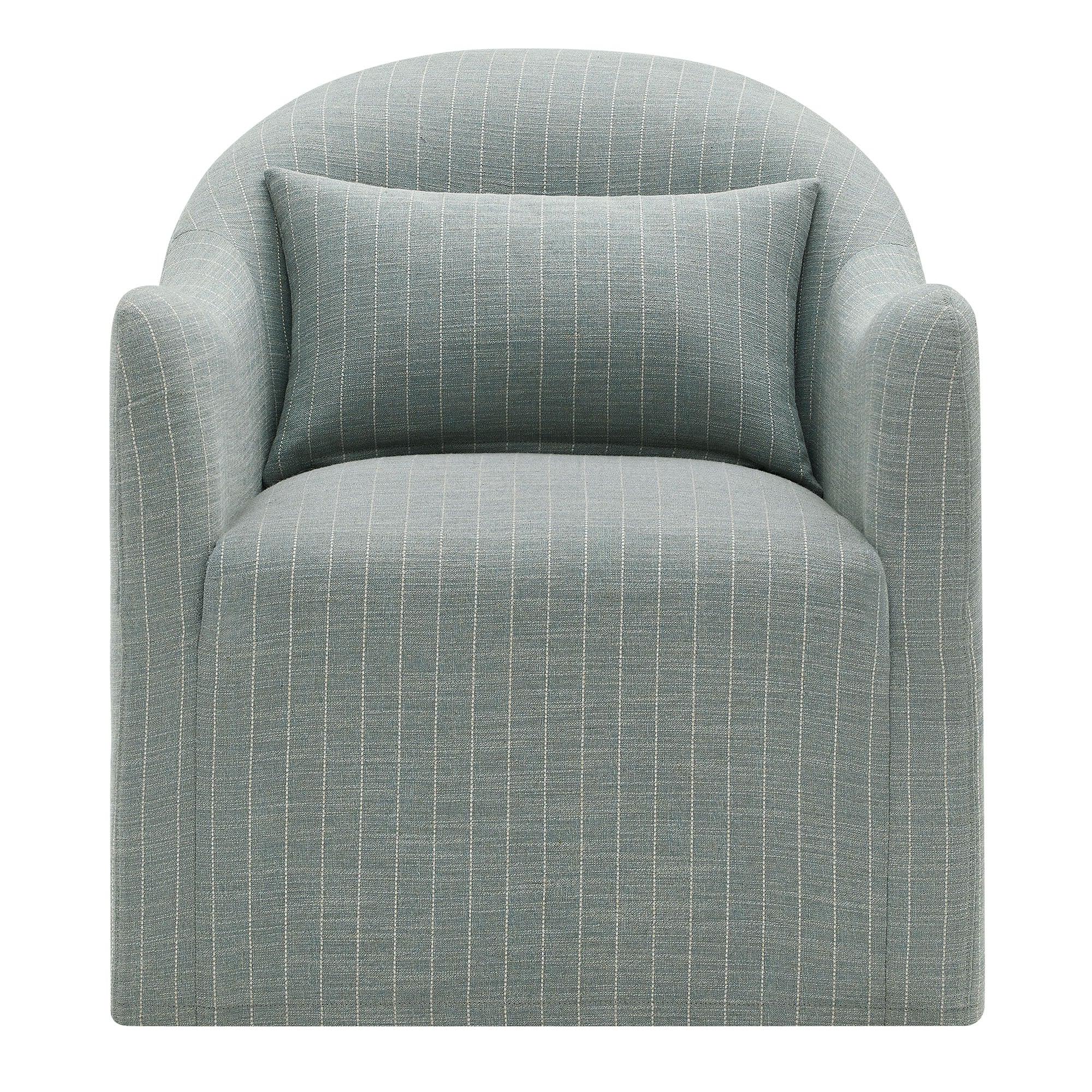 Bardot Slipcovered Striped Accent Chair - Spa Blue Stripe