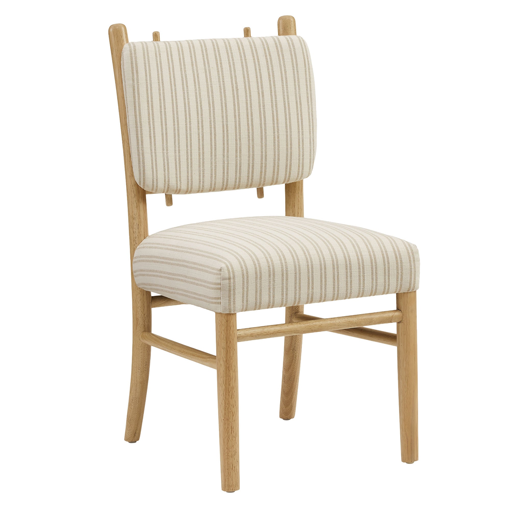 Mauden Striped Dining Side Chairs Set of 2 - Oatmeal Stripe