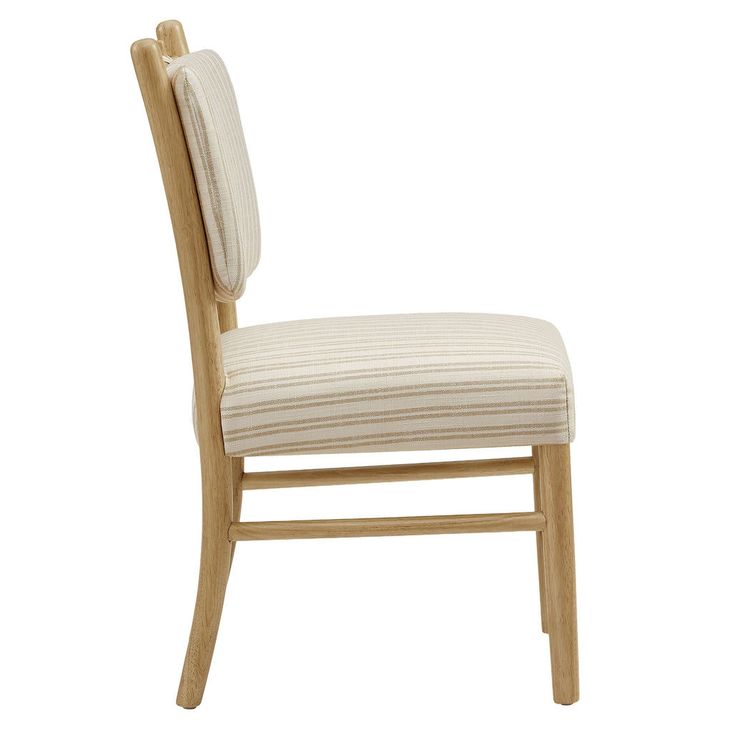 Mauden Striped Dining Side Chairs Set of 2 - Oatmeal Stripe