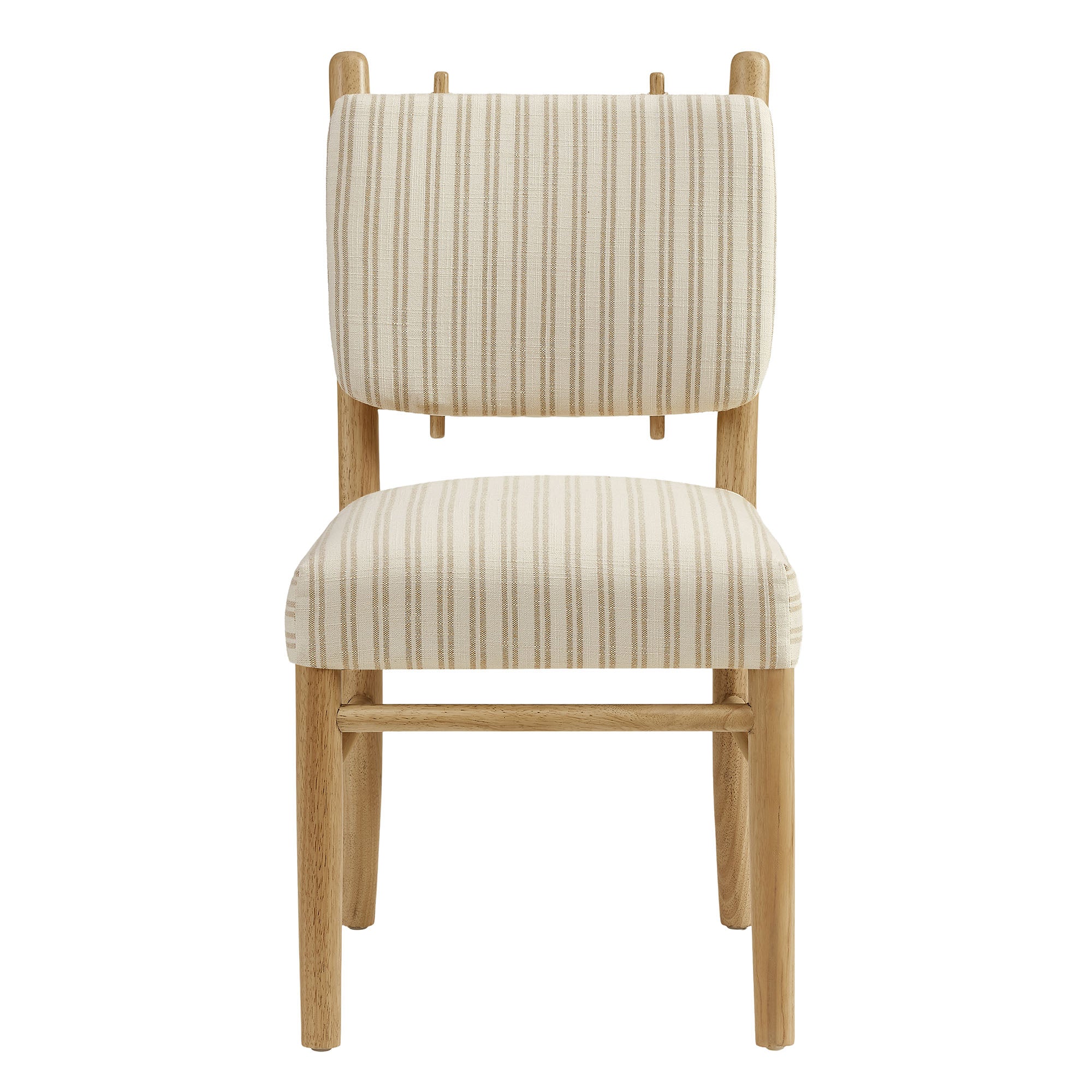 Mauden Striped Dining Side Chairs Set of 2 - Oatmeal Stripe