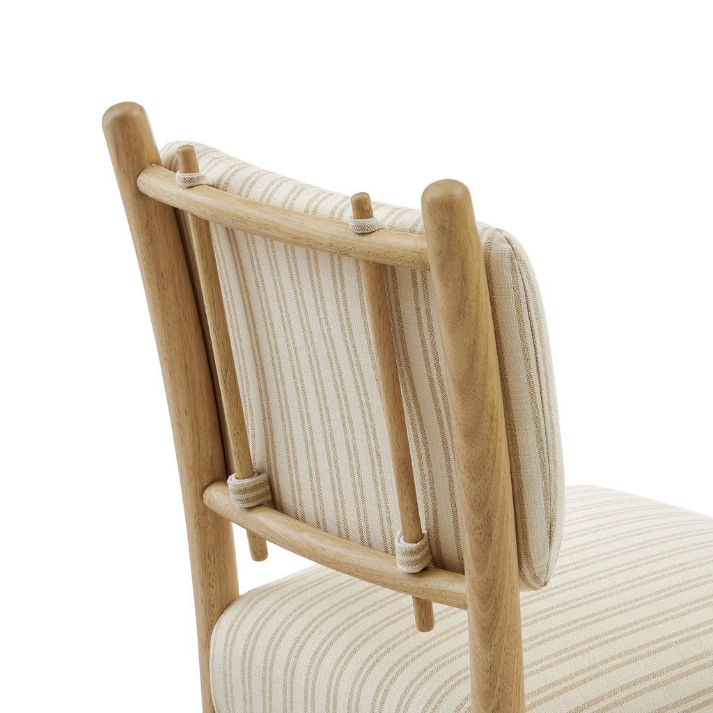 Mauden Striped Dining Side Chairs Set of 2 - Oatmeal Stripe