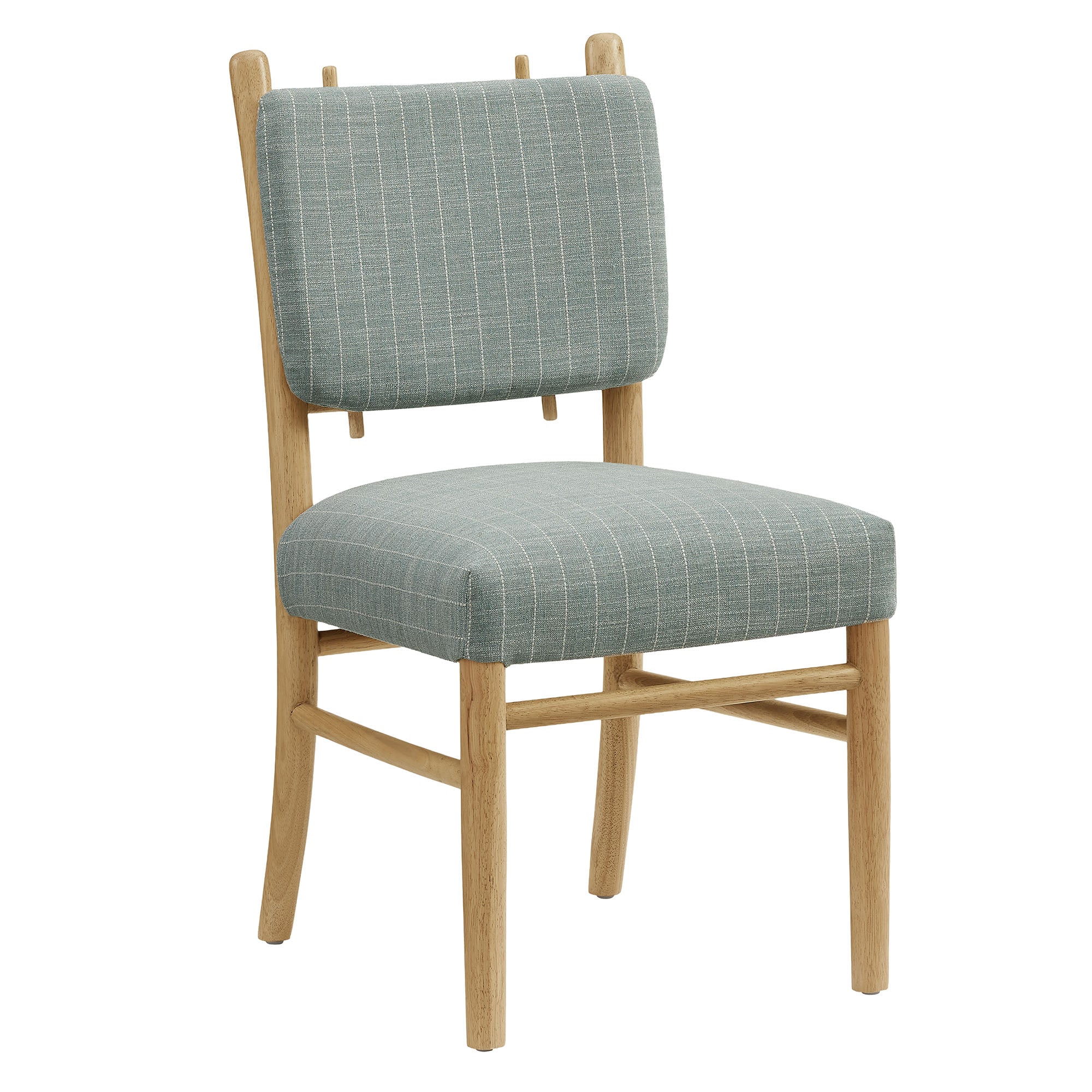 Mauden Striped Dining Side Chairs Set of 2 - Spa Blue Stripe
